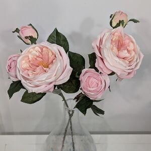 Light Pink English Rose Stems by Ashland Michaels Faux Flowers Floral Craft